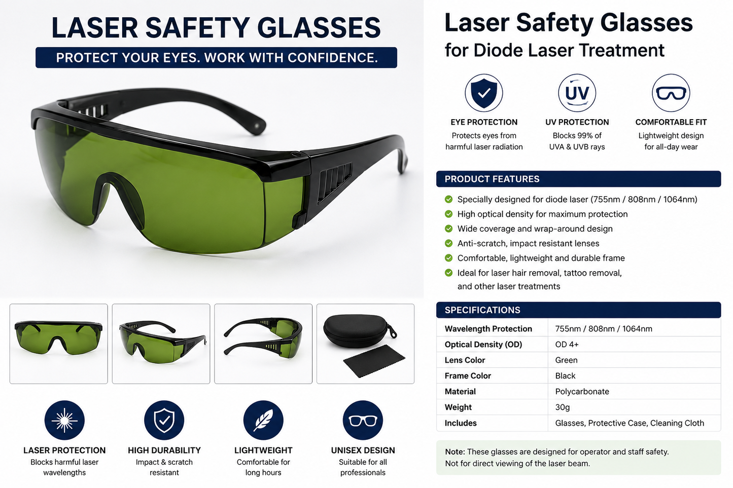 Laser Glass (Sapphire Crystal) for Diode Laser Handpiece